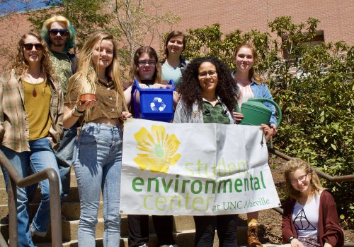 UNC Asheville's EcoReps posing together